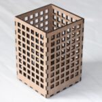 Square grid T-light candle holder